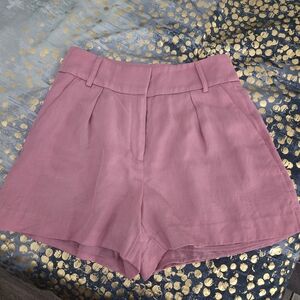 Express Pink High-Waist Pleated Women's Shorts
